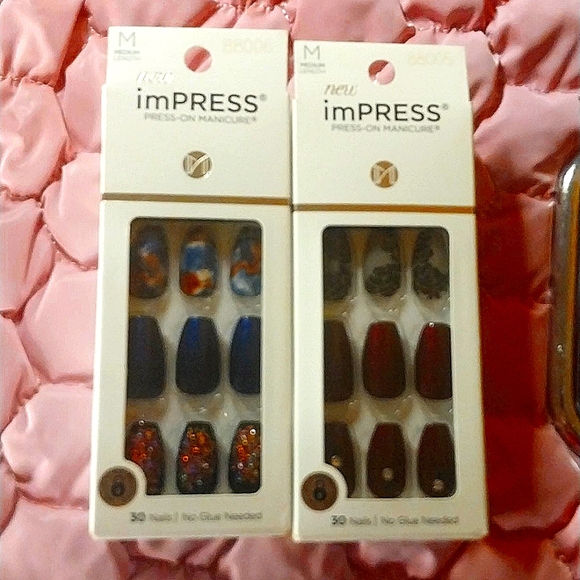 Bundle of 2 Sets imPRESS Press-On Nails - Medium, - Picture 1 of 4